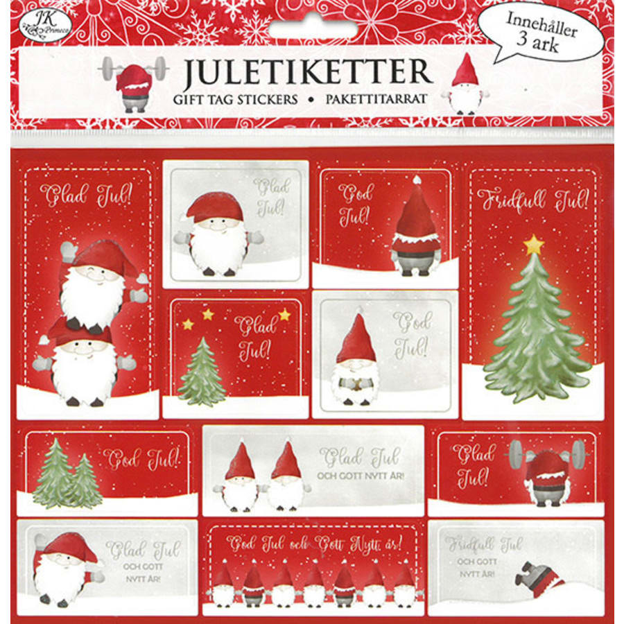 Christmas Square Paper Glitter Sticker