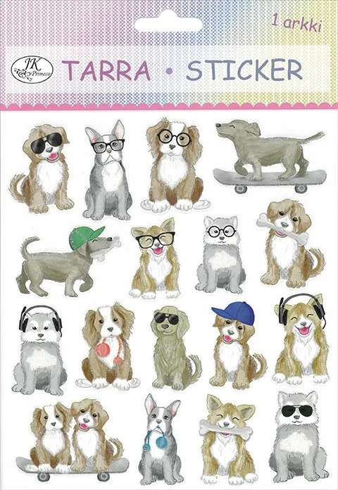 dog Paper Glitter Sticker