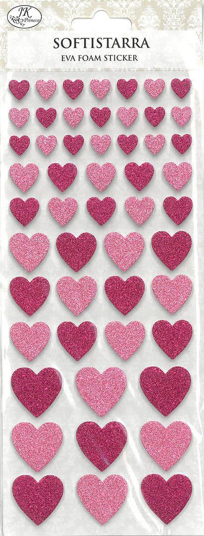 Pink heart Paper Glitter Sticker